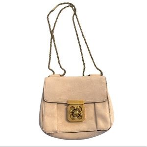 Chloé Elsie bag grained leather gold hardware pink